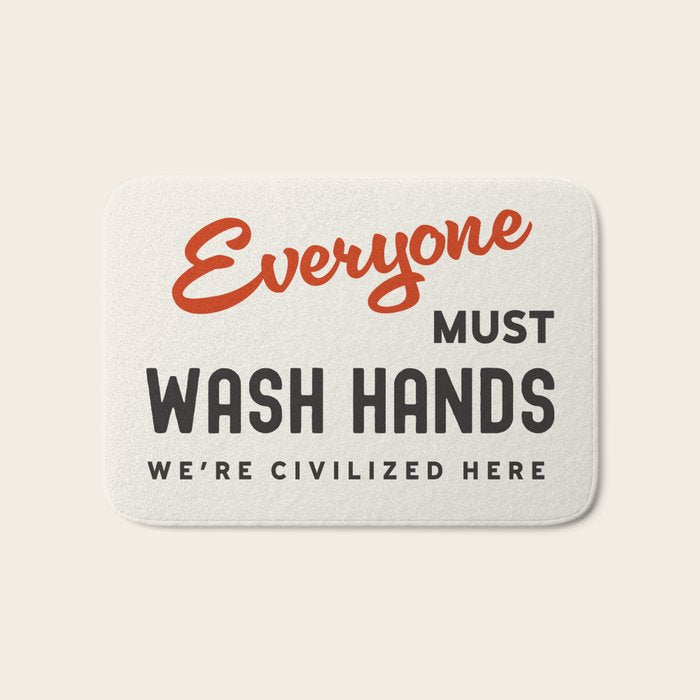 Wash Your Hands Bath Mat Gallery Image 1