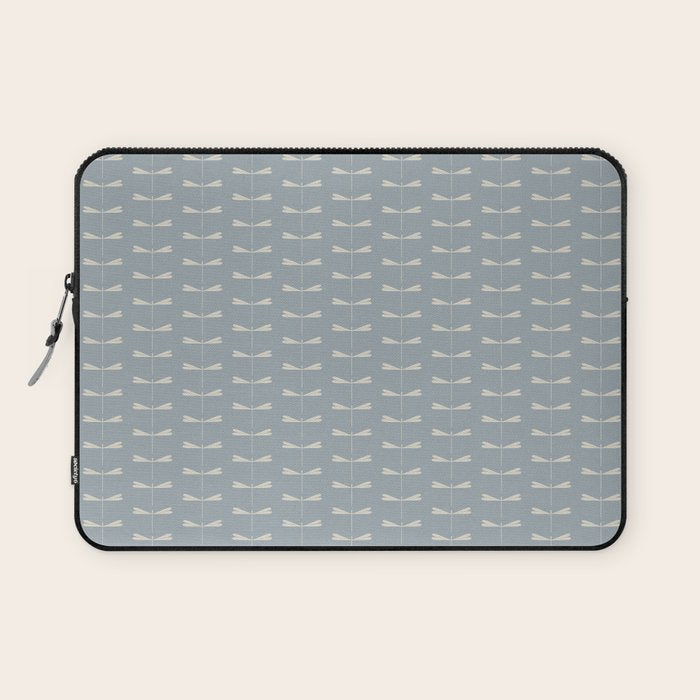 Dragonfly Pattern IX Soft Blue Laptop Sleeve Gallery Image 1