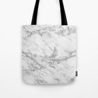 Elegant chic white gray silver glitter marble Tote Bag Gallery Image 1