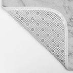 Elegant chic white gray silver glitter marble Bath Mat Gallery Image 2