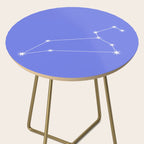 Leo Zodiac Star Constellation Line Art Periwinkle Purple Side Table Gallery Image 2