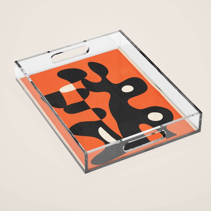 Modern Abstract Art Motion 2 Acrylic Tray Gallery Image 1
