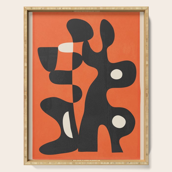 Modern Abstract Art Motion 2 Serving Tray Gallery Image 1