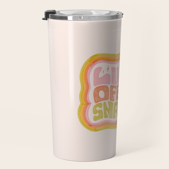 Lives Off Snacks Travel Mug Gallery Image 3