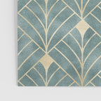 Art Deco Diamonds in Teal and Gold Poster Gallery Image 3