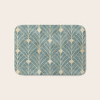 Art Deco Diamonds in Teal and Gold Bath Mat Gallery Image 1