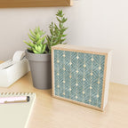 Art Deco Diamonds in Teal and Gold Mini Art Print Gallery Image 2