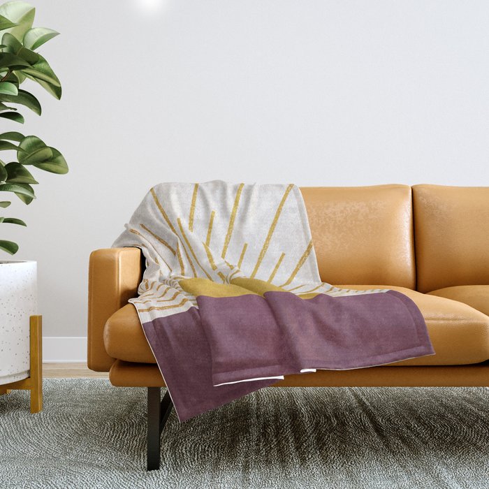 Marsala Sunset Throw Blanket Gallery Image 1