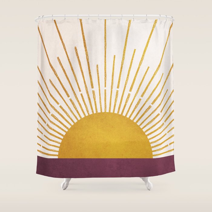 Marsala Sunset Shower Curtain Gallery Image 1