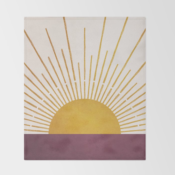 Marsala Sunset Throw Blanket Gallery Image 2