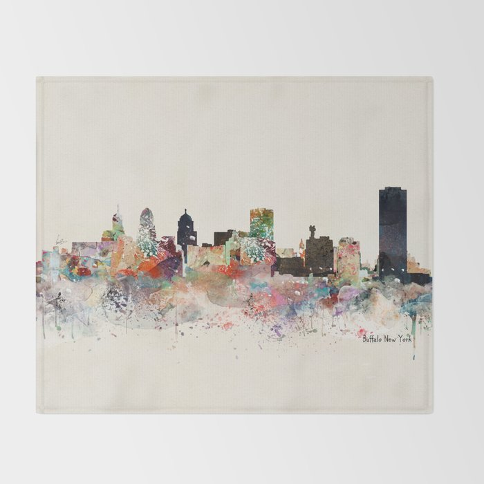 buffalo city new york Throw Blanket Gallery Image 2