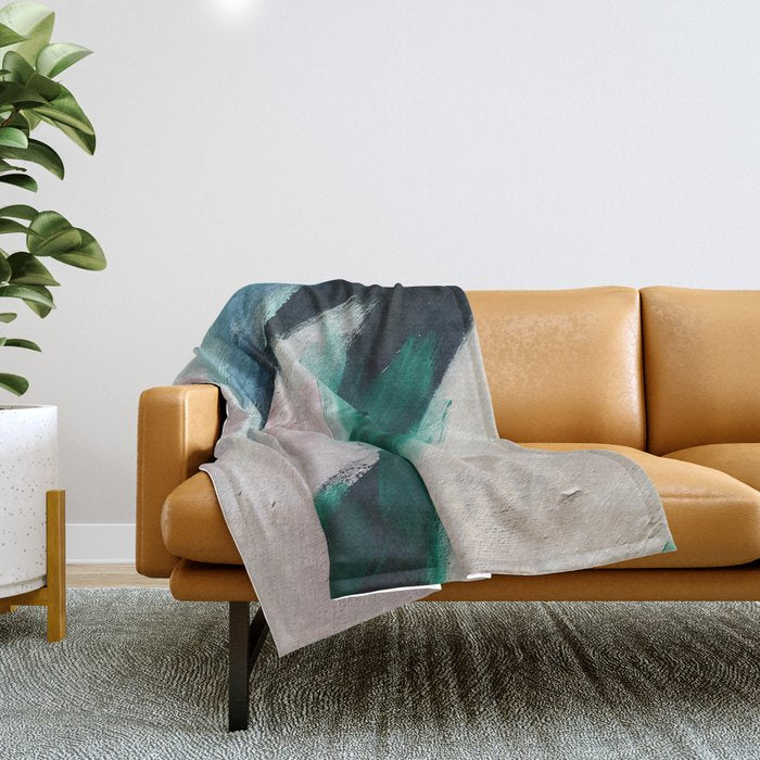 Abstract Oil Painting No. 47 Throw Blanket Gallery Image 1