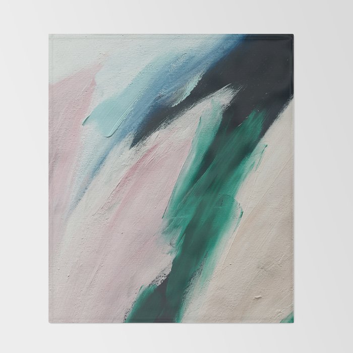 Abstract Oil Painting No. 47 Throw Blanket Gallery Image 2
