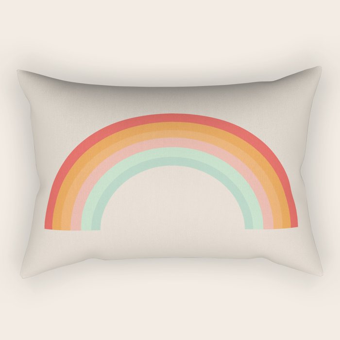 Vintage Rainbow Rectangular Pillow Gallery Image 1