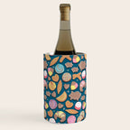 Mexican Sweet Bakery Frenzy // turquoise background // pastel colors pan dulce Wine Chiller Gallery Image 3