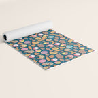 Mexican Sweet Bakery Frenzy // turquoise background // pastel colors pan dulce Yoga Mat Gallery Image 2