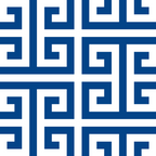Denim Blue and White Greek Key Pattern Coffee Mug Gallery Image 2