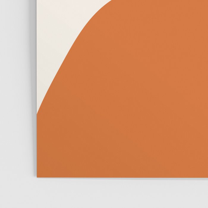 Abstract Shapes 66 in Vintage Orange and Navy Blue Poster Gallery Image 3