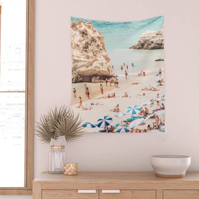 Aerial Beach Print - Ocean (part one of a diptych) Sea Travel photography Wall Tapestry Gallery Image 2