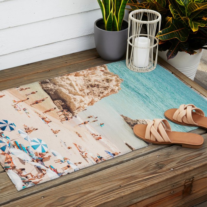 Aerial Beach Print - Ocean (part one of a diptych) Sea Travel photography Outdoor Rug Gallery Image 2