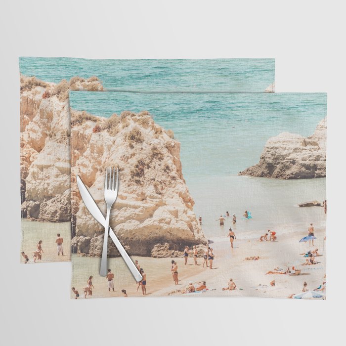 Aerial Beach Print - Ocean (part one of a diptych) Sea Travel photography Placemat Gallery Image 1