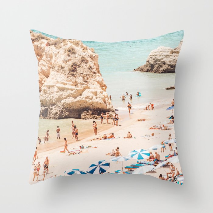 Aerial Beach Print - Ocean (part one of a diptych) Sea Travel photography Throw Pillow Gallery Image 6