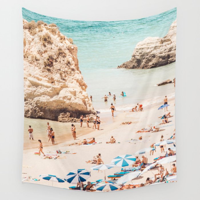 Aerial Beach Print - Ocean (part one of a diptych) Sea Travel photography Wall Tapestry Gallery Image 1
