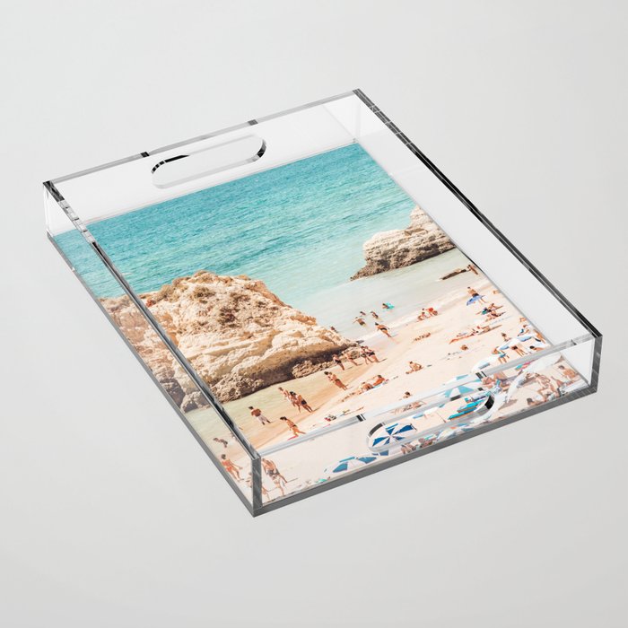 Aerial Beach Print - Ocean (part one of a diptych) Sea Travel photography Acrylic Tray Gallery Image 1