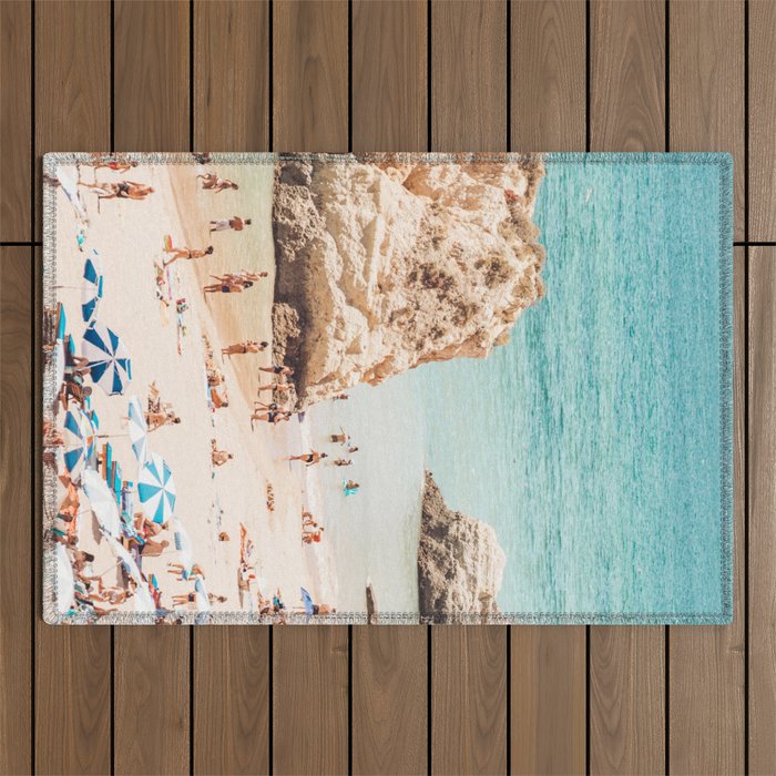 Aerial Beach Print - Ocean (part one of a diptych) Sea Travel photography Outdoor Rug Gallery Image 1