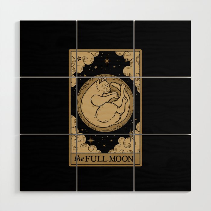 The Full Moon - Dark Background Wood Wall Art Gallery Image 1