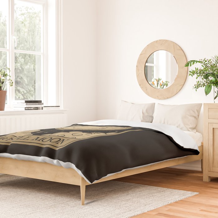 The Full Moon - Dark Background Duvet Cover Gallery Image 2