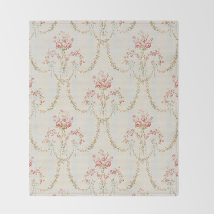 My Paris Apartment Rococo Vintage Wallpaper  Throw Blanket Gallery Image 2