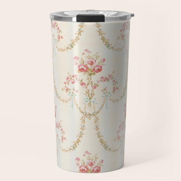 My Paris Apartment Rococo Vintage Wallpaper  Travel Mug Gallery Image 1