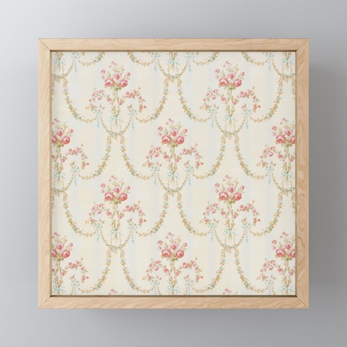 My Paris Apartment Rococo Vintage Wallpaper  Mini Art Print Gallery Image 1
