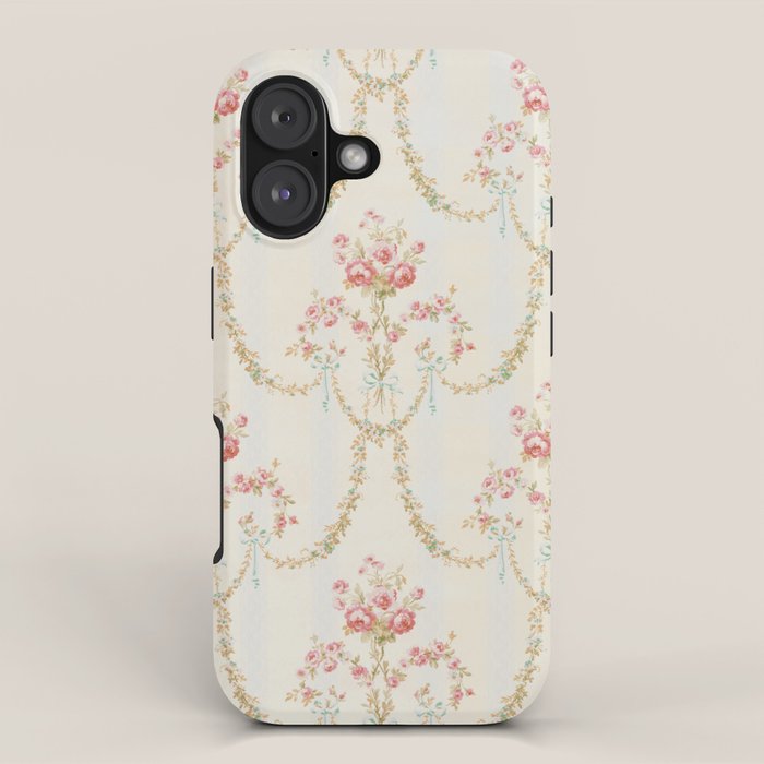 My Paris Apartment Rococo Vintage Wallpaper  iPhone Case Gallery Image 1