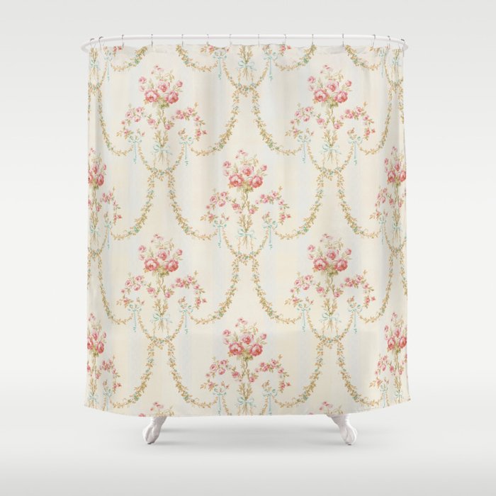 My Paris Apartment Rococo Vintage Wallpaper  Shower Curtain Gallery Image 1