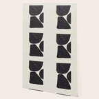 Black & White Minimalist Abstract Shapes Patterns Black Ink Painting Wallpaper Gallery Image 2