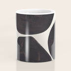 Black & White Minimalist Abstract Shapes Patterns Black Ink Painting Coffee Mug Gallery Image 4