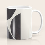 Black & White Minimalist Abstract Shapes Patterns Black Ink Painting Coffee Mug Gallery Image 1