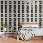 Black & White Minimalist Abstract Shapes Patterns Black Ink Painting Wallpaper Gallery Image 3