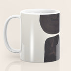 Black & White Minimalist Abstract Shapes Patterns Black Ink Painting Coffee Mug Gallery Image 3