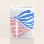 Blue & Pink Leaves: Matisse Series 01 Coffee Mug Gallery Image 4