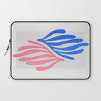Blue & Pink Leaves: Matisse Series 01 Laptop Sleeve Gallery Image 1