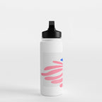 Blue & Pink Leaves: Matisse Series 01 Water Bottle Gallery Image 3