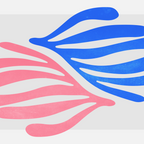 Blue & Pink Leaves: Matisse Series 01 Coffee Mug Gallery Image 2