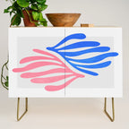 Blue & Pink Leaves: Matisse Series 01 Credenza Gallery Image 1