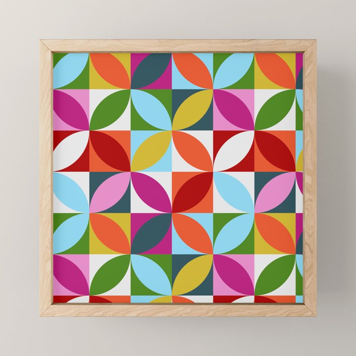 Colorful Retro Pattern Mini Art Print Gallery Image 1