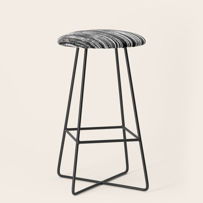 trees in forest landscape - black and white nature photography Stool Gallery Image 1