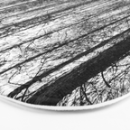 trees in forest landscape - black and white nature photography Bath Mat Gallery Image 3