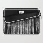 trees in forest landscape - black and white nature photography Laptop Sleeve Gallery Image 2